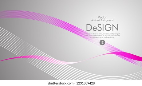 Abstract vector background, color flow waved lines . stock vector