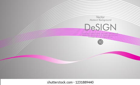 Abstract vector background, color flow waved lines . stock vector