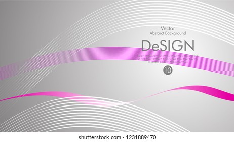 Abstract vector background, color flow waved lines . stock vector