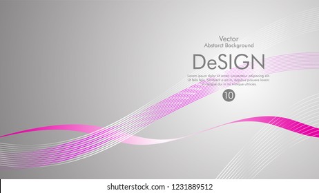 Abstract vector background, color flow waved lines . stock vector