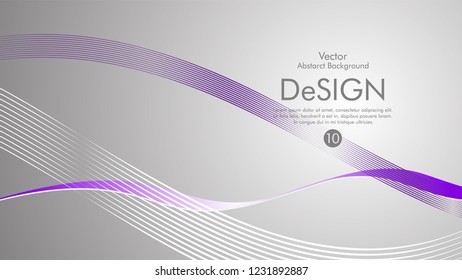 Abstract vector background, color flow waved lines . stock vector