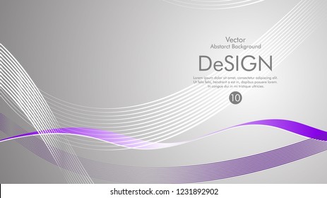 Abstract vector background, color flow waved lines . stock vector