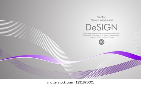 Abstract vector background, color flow waved lines . stock vector