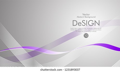 Abstract vector background, color flow waved lines . stock vector