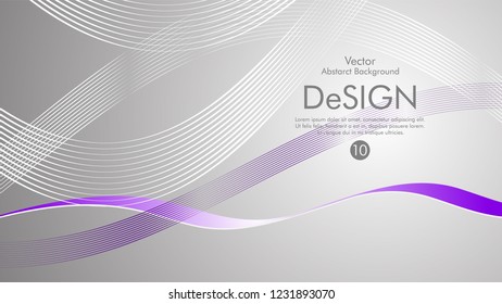 Abstract vector background, color flow waved lines . stock vector