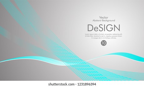 Abstract vector background, color flow waved lines . stock vector