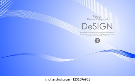 Abstract vector background, color flow waved lines . stock vector