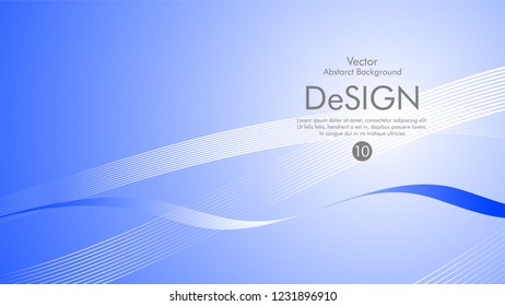 Abstract vector background, color flow waved lines . stock vector