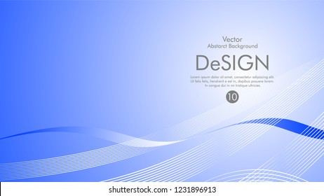 Abstract vector background, color flow waved lines . stock vector