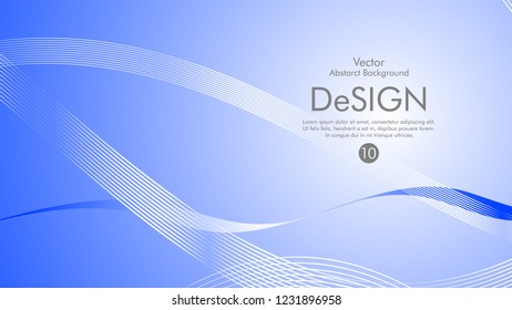 Abstract vector background, color flow waved lines . stock vector