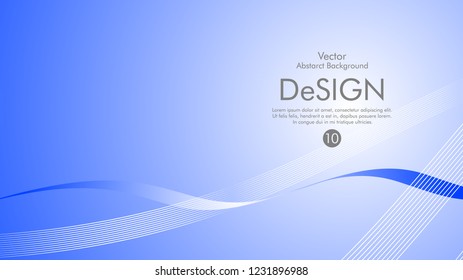Abstract vector background, color flow waved lines . stock vector