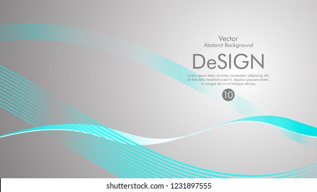 Abstract vector background, color flow waved lines . stock vector
