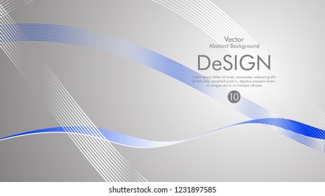 Abstract vector background, color flow waved lines . stock vector