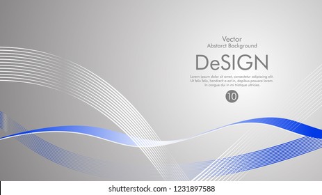 Abstract vector background, color flow waved lines . stock vector