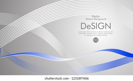 Abstract vector background, color flow waved lines . stock vector