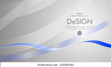 Abstract vector background, color flow waved lines . stock vector