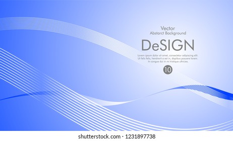Abstract vector background, color flow waved lines . stock vector