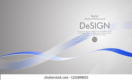 Abstract vector background, color flow waved lines . stock vector