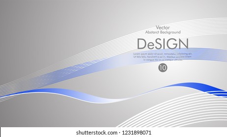 Abstract vector background, color flow waved lines . stock vector