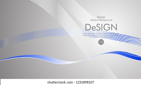 Abstract vector background, color flow waved lines . stock vector