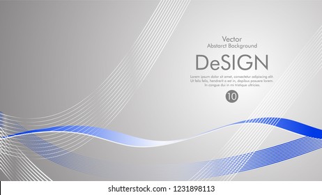 Abstract vector background, color flow waved lines . stock vector