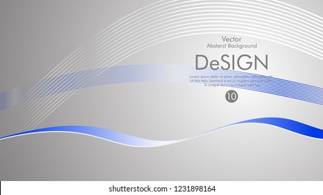 Abstract vector background, color flow waved lines . stock vector