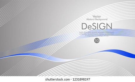 Abstract vector background, color flow waved lines . stock vector