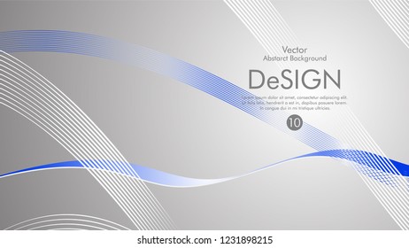 Abstract vector background, color flow waved lines . stock vector