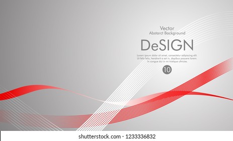 Abstract vector background, color flow waved lines . stock vector