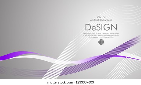 Abstract vector background, color flow waved lines . stock vector