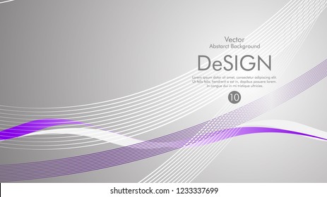 Abstract vector background, color flow waved lines . stock vector
