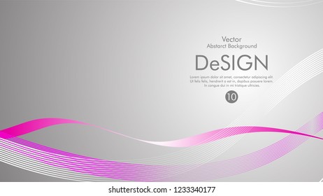 Abstract vector background, color flow waved lines . stock vector
