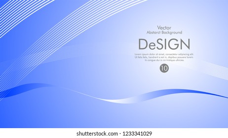 Abstract vector background, color flow waved lines . stock vector