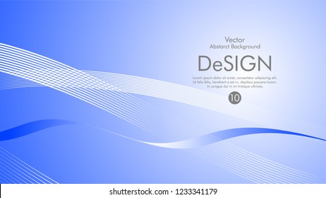 Abstract vector background, color flow waved lines . stock vector