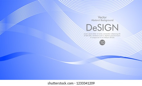 Abstract vector background, color flow waved lines . stock vector