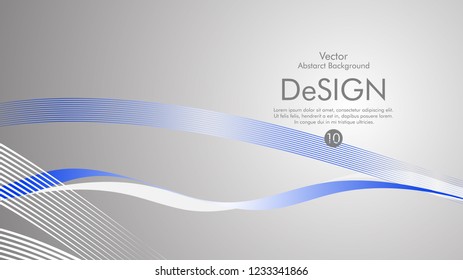 Abstract vector background, color flow waved lines . stock vector