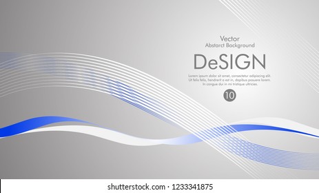 Abstract vector background, color flow waved lines . stock vector