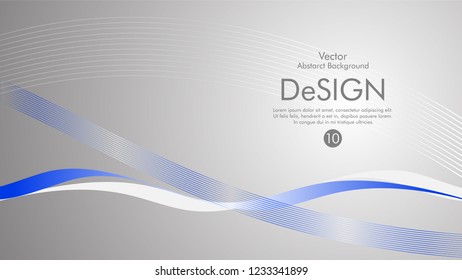 Abstract vector background, color flow waved lines . stock vector