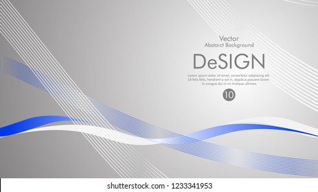 Abstract vector background, color flow waved lines . stock vector