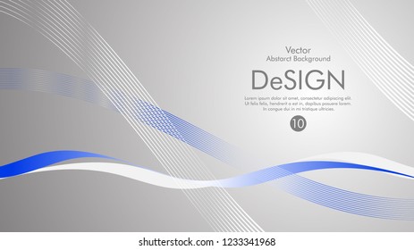 Abstract vector background, color flow waved lines . stock vector
