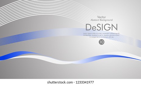 Abstract vector background, color flow waved lines . stock vector