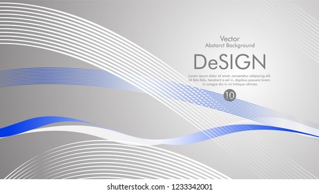 Abstract vector background, color flow waved lines . stock vector