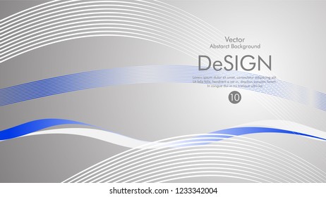 Abstract vector background, color flow waved lines . stock vector