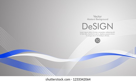 Abstract vector background, color flow waved lines . stock vector