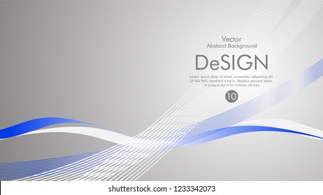 Abstract vector background, color flow waved lines . stock vector