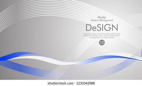 Abstract vector background, color flow waved lines . stock vector