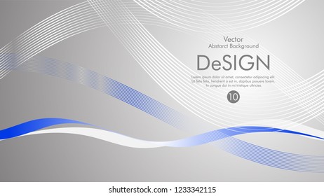 Abstract vector background, color flow waved lines . stock vector