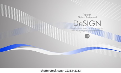 Abstract vector background, color flow waved lines . stock vector