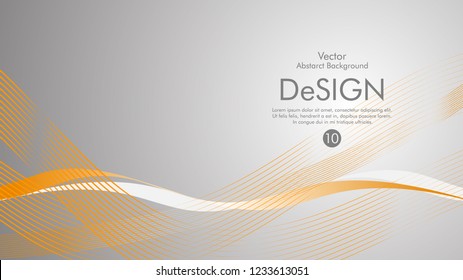 Abstract vector background, color flow waved lines . stock vector