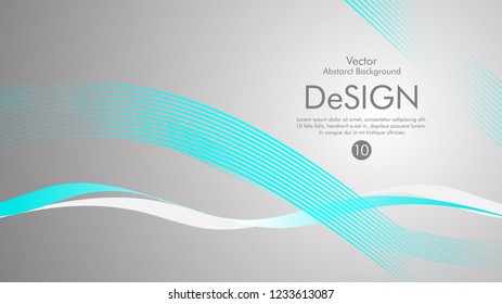 Abstract vector background, color flow waved lines . stock vector